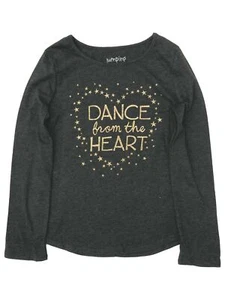 Jumping Beans Girls Gray & Gold Sparkle Dance From The Heart T-Shirt Shirt 8 - Picture 1 of 1