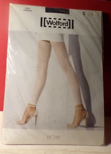 WOLFORD COLLANT LEGGINGS VICHY - BLUE INK - TAILLE S - Picture 1 of 3