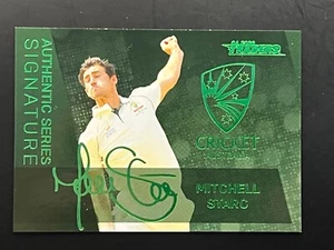 2020-21 Traders Cricket Mitchell Starc AUTHENTICS SIGNATURE GREEN Sixers #ASG1 - Picture 1 of 1