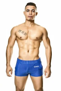 GIGO Sporty Mini Shorts Suggestive Blue Mesh SportWear Mens Shorts Blue B30175 3 - Picture 1 of 8