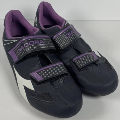 Zapatos de bicicleta Diadora Phantom II sistema de pedales de ciclismo negro púrpura para mujer 9,5 Foto 1 de 4