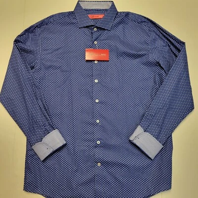 $145 Nueva Camisa GEORG ROTH Para Hombre 2XL Azul Punteado Floral Manga Larga Algodón Foto 1 de 4