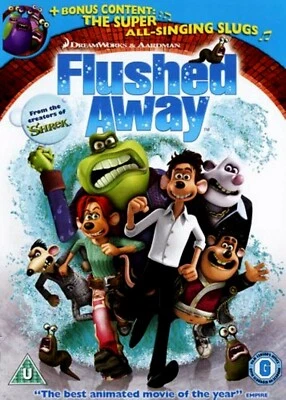 Flushed Away (DVD-2007,1-Disc) Region 2. Hugh Jackman. ***"A MOVIE AND MORE!"*** - Image 1 of 4