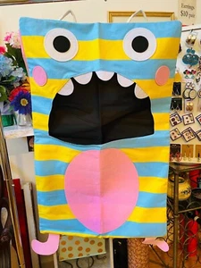 Laundry Bag for Kids Yellow & Blue Stripe by Midwest CBK Gift - Picture 1 of 4