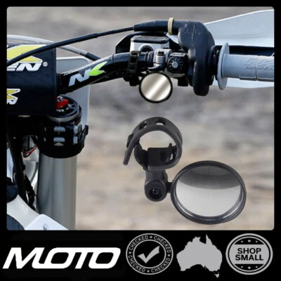 Dirt Bike Mirror Motorbike Fold able / Small / Rec Rego Enduro swivels 360 Moto - image 1 of 4