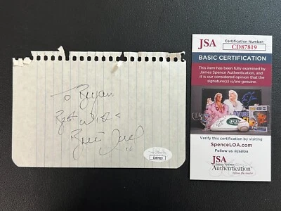 Brett Hull SIGNED Cut Paper w/ JSA COA NHL Hockey Hall of Famer! *personalized* - Image 1 of 4