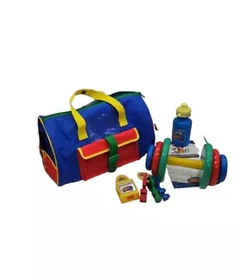 Kids Pretend Play Learning Resources Work Out Gym Bag Weights 6 Toys Play Set - Picture 1 of 8