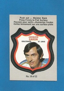 Jacques Caron 1972-73 O-PEE-CHEE OPC NHL Hockey Player Crests #18 (MINT) Blues