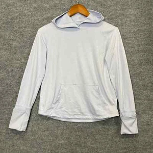 Athleta Girl Light Blue Uptempo Hooded Long Sleeve Shirt Size Large 12 Kids - Picture 1 of 10