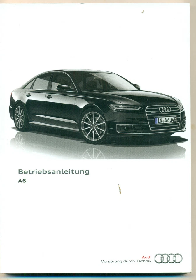 AUDI A6  Typ 4G  BETRIEBSANLEITUNG 2016 2017 Bedienungsanleitung  HANDBUCH - Bild 1 von 1