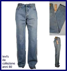 levis jeans levi's uomo vintage larghi baggy a vita alta dritti strappati w33 46 - Picture 1 of 12