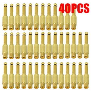 40pcs 6.35mm 1/4" Male Mono Plug To RCA Female Jack Audio Adapter Connector - Picture 1 of 8