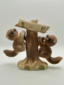 Bradley Sal Pimienta Coctelera Ardillas Colgando en Árbol Japón Cerámica - Imagen 1 de 7