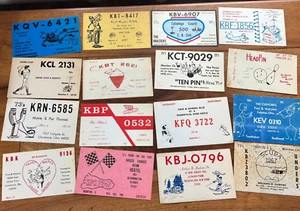Lote de 30 Tarjetas Vintage CB Base Radio Ham Amateur QSL QSO Tarjetas Artísticas Postales - Imagen 1 de 12