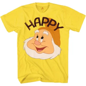 Snow White and Seven Dwarfs Happy Face T-Shirt - Picture 1 of 1