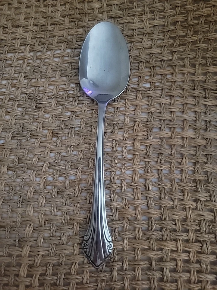 Oneida BITTERSWEET REPOSE Solid Serving Spoon 1881 Rogers Stainless Silverware  - Image 1 of 4