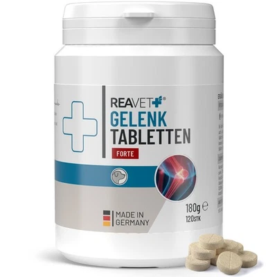 REAVET Gelenktabletten Forte für Hunde 120 Stk. Gelenk Tabletten für Bewegung - Bild 1 von 4