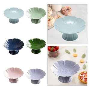 Fruit bowl with foot made of porcelain, decorative bowl for dining table and - Picture 1 of 27
