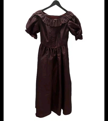 Vintage Laura Ashley Made in Great Britain  UK 12 US 8 EUR 38 Rare Red Long - Image 1 of 4