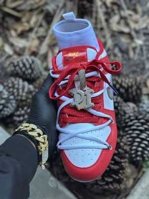 Nike Vapor Edge Off-White Football Cleats Men’s Size 8.5 Red & White - Image 1 of 4