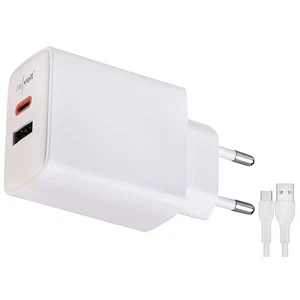 revolt Kompaktes 2-Port-USB-Netzteil, USB-C PD 65 W, USB-A QC 18 W, GaN - Bild 1 von 12
