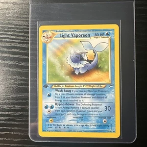 Light Vaporeon 1st Edition Neo Destiny Uncommon 52/105 WOTC Vintage Pokemon  - Picture 1 of 11