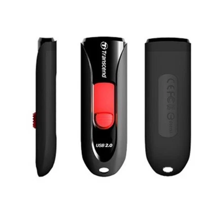 Transcend JetFlash 590 64GB USB 2.0 Schwarz Speicherstick TS64GJF590K - Bild 1 von 2