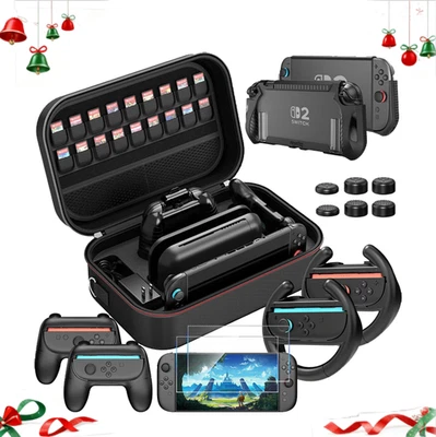 For Nintendo Switch 2 Accessories Bundle w/ Switch 2 Protective Cover Bag Case - Image 1 of 4