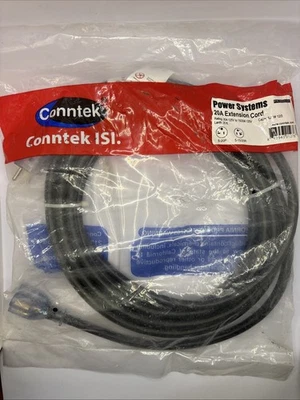 Cables de extensión para exteriores Conntek NEMA 5-20, 20 amperios 125 voltios 25 pies Foto 1 de 4