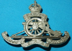 1st HAMPSHIRE VOLUNTEERS RGA ROYAL GARRISON ARTILLERY BRITISH MILITARY CAP BADGE - Picture 1 of 2