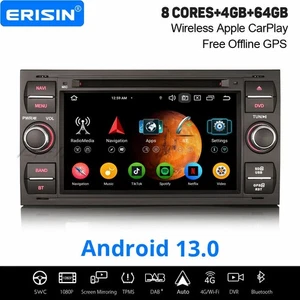 CarPlay Android 14 DAB+ Car Stereo Navi Ford C-Max S-Max Focus Kuga Transit 64GB - Picture 1 of 24
