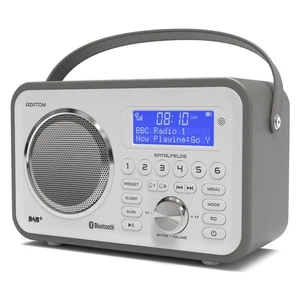 Radio Azatom DAB FM Reloj Alarma Altavoz Recarga Batería - Spitalfields Gris (R) - Imagen 1 de 8