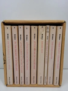 Little House On The Prairie Box Set Complete Series 9 Books Yellow 1971 Vintage - Picture 1 of 12