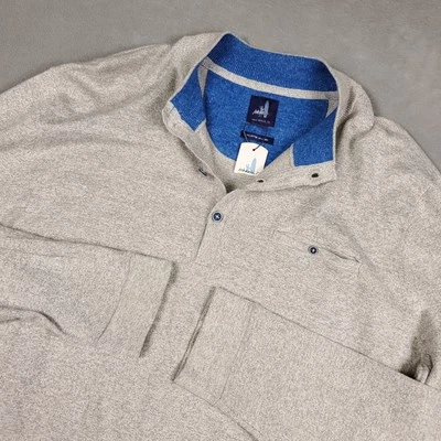 Camisa Térmica Johnnie-O Para Hombre Grande Gris Manga L Brezo Gris Ceniza Algodón Lino Foto 1 de 4