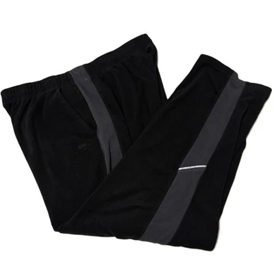 Calça de atletismo Starter masculina XL preta lã listra cinza reflexiva atlética jogger - Imagem 1 de 4