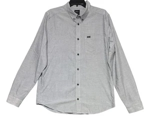 Camisa RVCA Slim Fit Abotonada Manga Larga Hombre Talla Grande Gris - Imagen 1 de 6