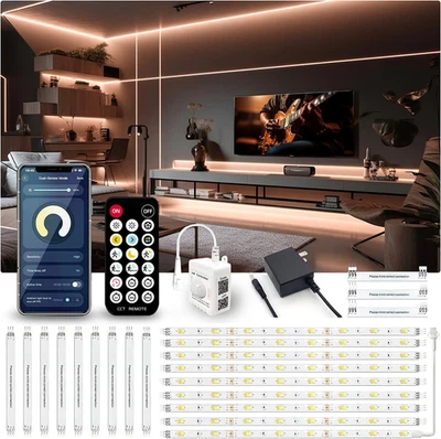 Motion Sensor LED Strip Lights - 10Pcs under Cabinet Kit with App & RF Remote Co - Image 1 of 4