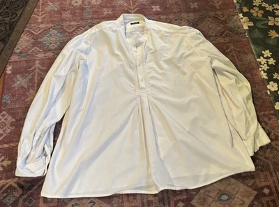 J Peterman Otavalo Mountain  Shirt Mens XL White Cotton Pullover Excellent - Image 1 of 4