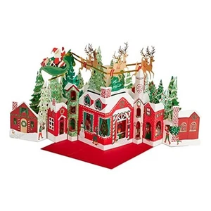  Carta Wonder Pop Up Jumbo Biglietto di Natale Decorazione da Tavolo Vacanze (Fisarmonica  - Foto 1 di 7