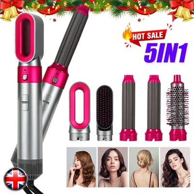 5 in 1 Electric Hair Dryer Blow Curler Set Detachable styler Hot Air Brush Salon