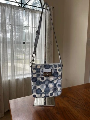 Coach Kristin Crossbody Bag B1069-43725 Blue White Cream Sequin - Image 1 of 4
