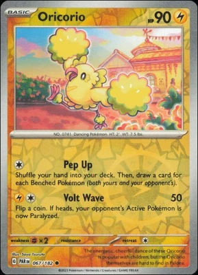 Pokemon - Oricorio #067/182 - SV04: Paradox Rift Reverse Holo - Image 1 of 2