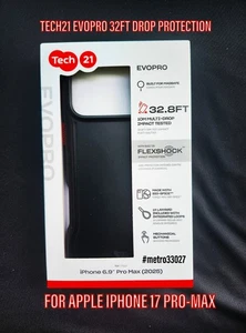 Tech21 iPhone 17 Pro Max EvoPro with MagSafe Case 32.8 FT/10M  DROP PROTECTION - Picture 1 of 4
