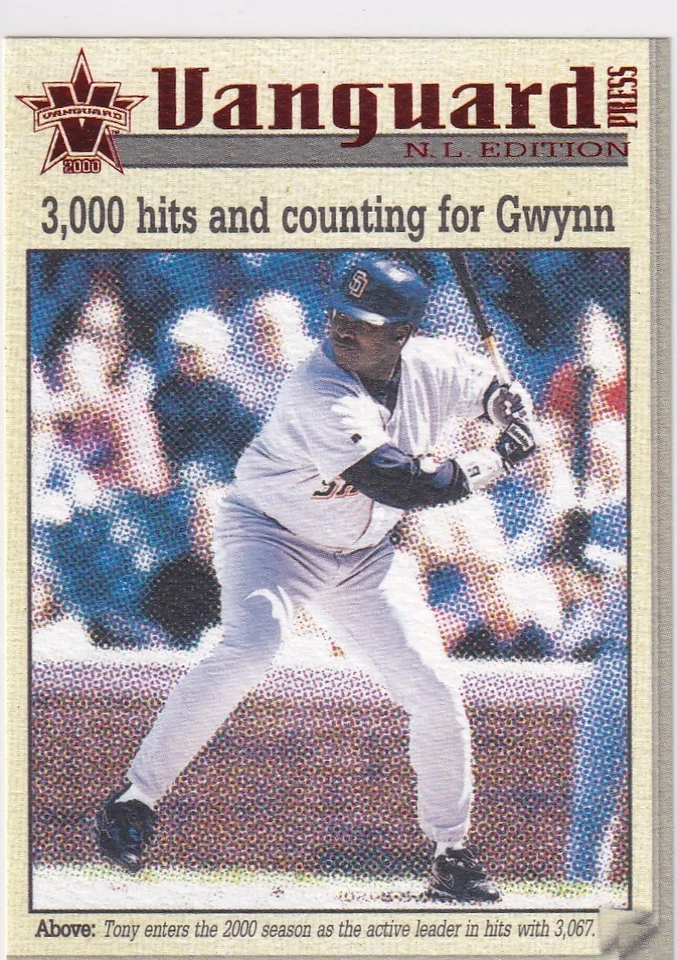 TONY GWYNN PACIFIC VANGUARD NL PERIÓDICO DE PRENSA SAN DIEGO PADRES #10 2000 00 Foto 1 de 1