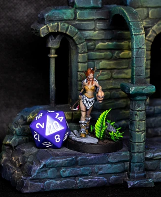 D&D 32mm Female Witch / Hag – Hand-Painted – 16K 3D Printed Miniature - Image 1 of 3