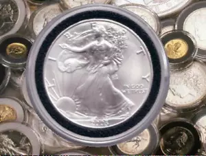 Genuine AIR-TITE Coin Holders fit 1oz American Silver Eagle Coins * Airtite * - Picture 1 of 1