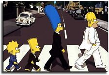 The Simpsons Abbey Road Canvas Art Poster and Wall Art Picture Print Modern PICS