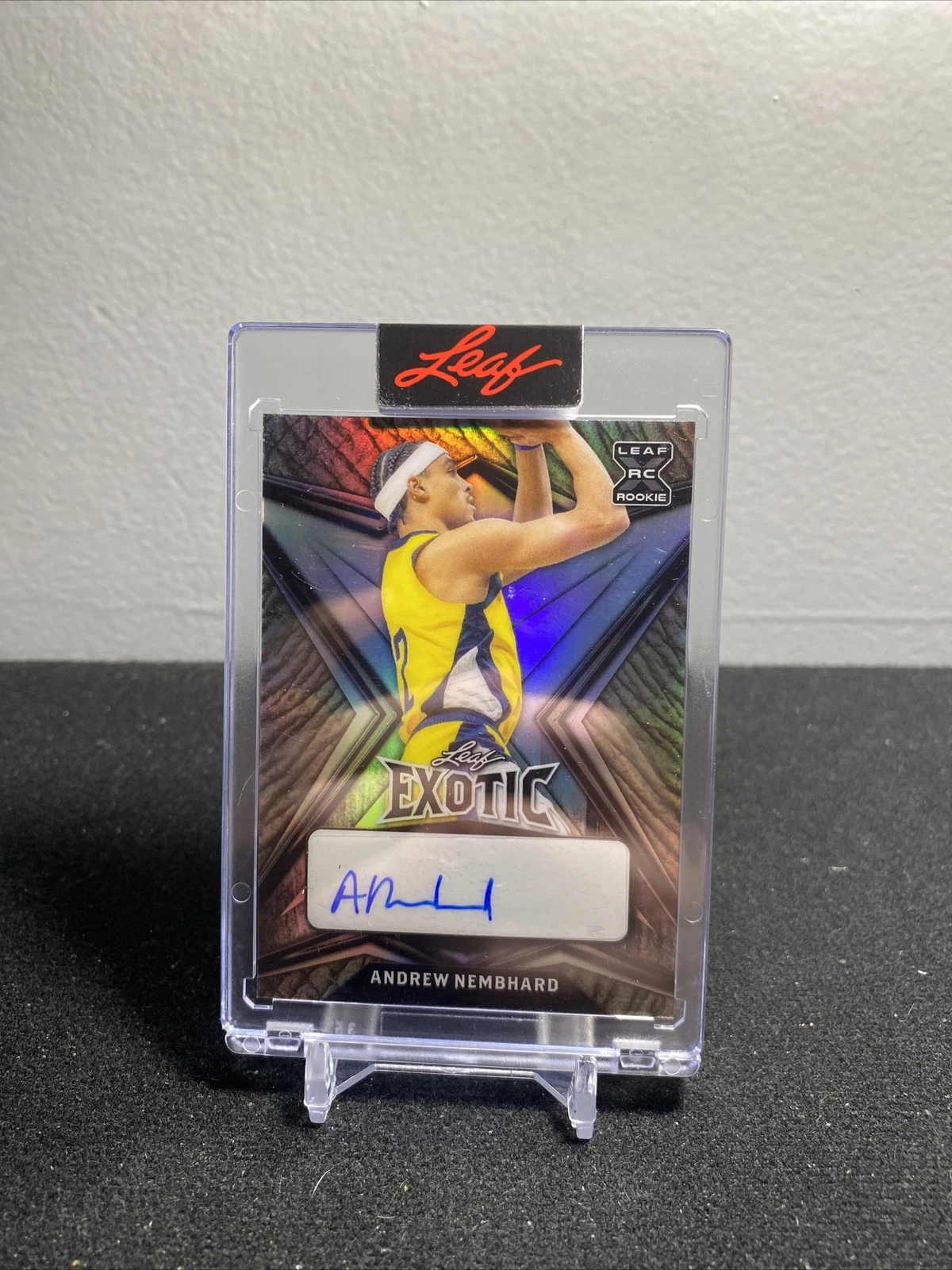 2022 Leaf Exotic Andrew Nembhard XRC Auto Autograph Elephant #2/8 Pacers