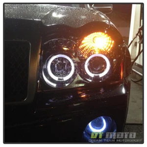 Smoked 2005-2007 Jeep Grand Cherokee Halo Projector Led Headlights Left+Right - Picture 1 of 10