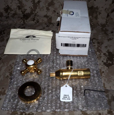 Grifos California Deluxe tope angular con brida y mango decorativo CF-9000-47-BBU Foto 1 de 4